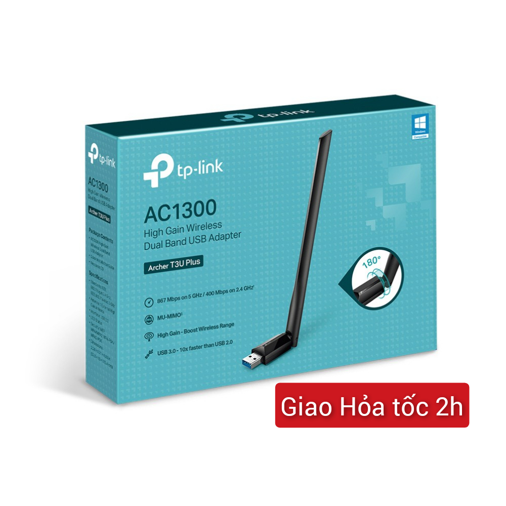 [Hỏa Tốc - CHÍNH HÃNG] USB WiFi TP LINK 1300Mbps USB NOTA tốc độ cao - Adapter Wifi giúp thu sóng WiFi 5Ghz cho Laptop PC máy bàn