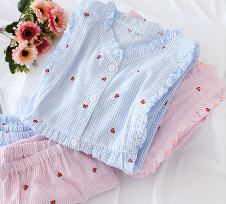 Bộ Đồ Pyjama Bầu Và Sau Sinh Azuno BD2880 Chất Liệu Xô Nhật Có Thiết Kế Cho Con Bú Mặc Hè Cực Mát