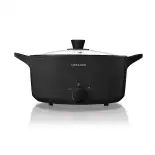 Nồi lẩu điện đa năng Lock&Lock Versatile Hot Pot 4L Màu đen EJP546BLK chống dính, Dung tích lớn, kèm nắp thủy tinh