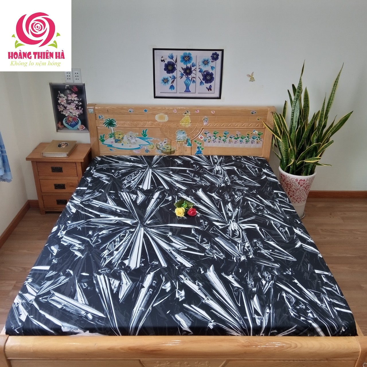 Ga chống thấm cotton cao cấp hoàng thiên hà - chống thấm nước, không bắt bụi bẩn, mềm mát - mẫu mcc06