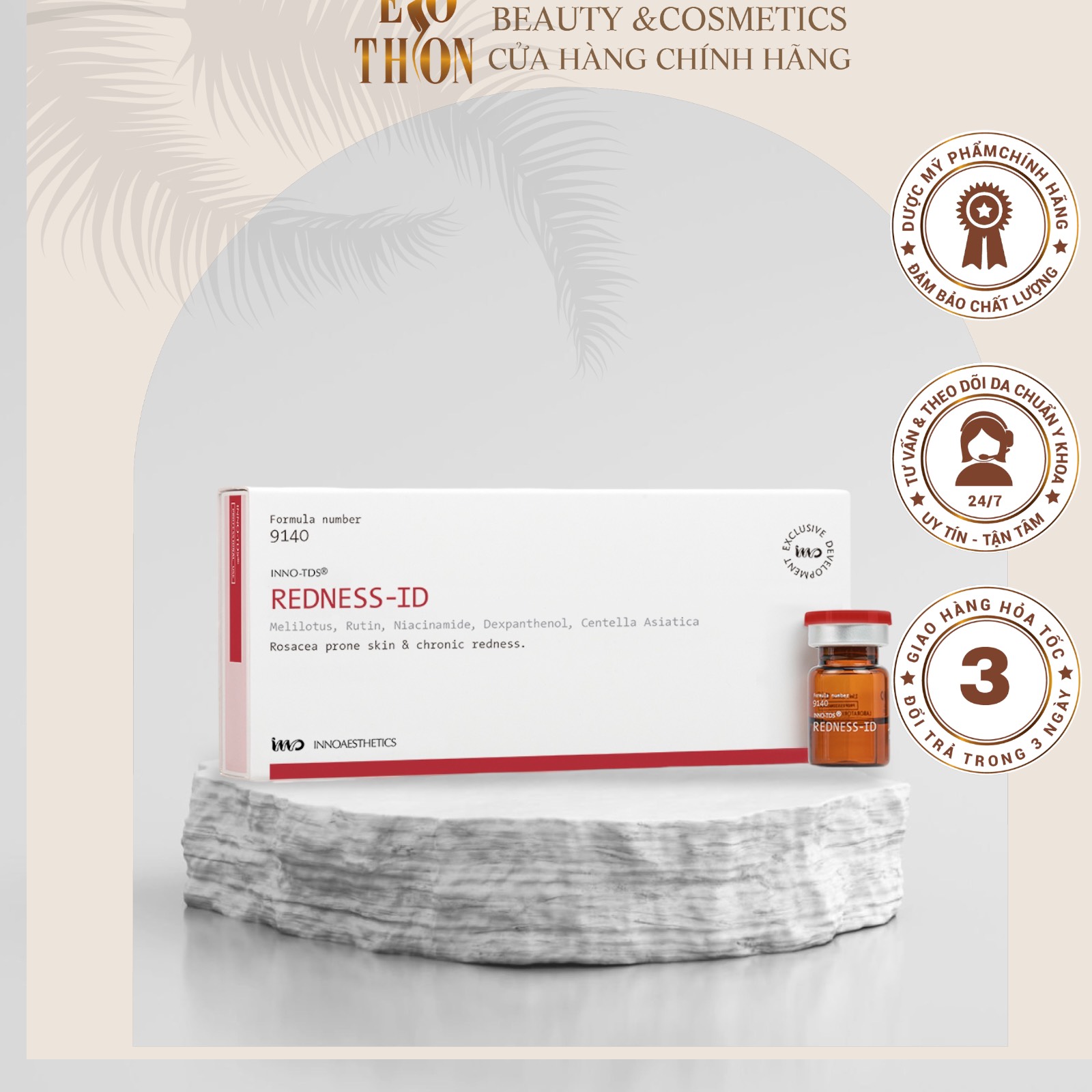 Meso inno ,Innoaesthetics ,Tinh chất Meso  Innoaesthetics INNO - TDS REDNESS cho da nhạy cảm, giãn m