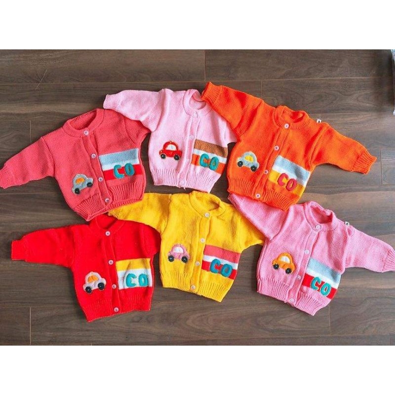 Áo len ô tô cho bé 3-8kg/ nhiều màu
