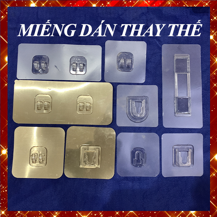 1 miếng dán thay thế - dự phòng dùng cho giá kệ dán tường nhà tắm, nhà bếp