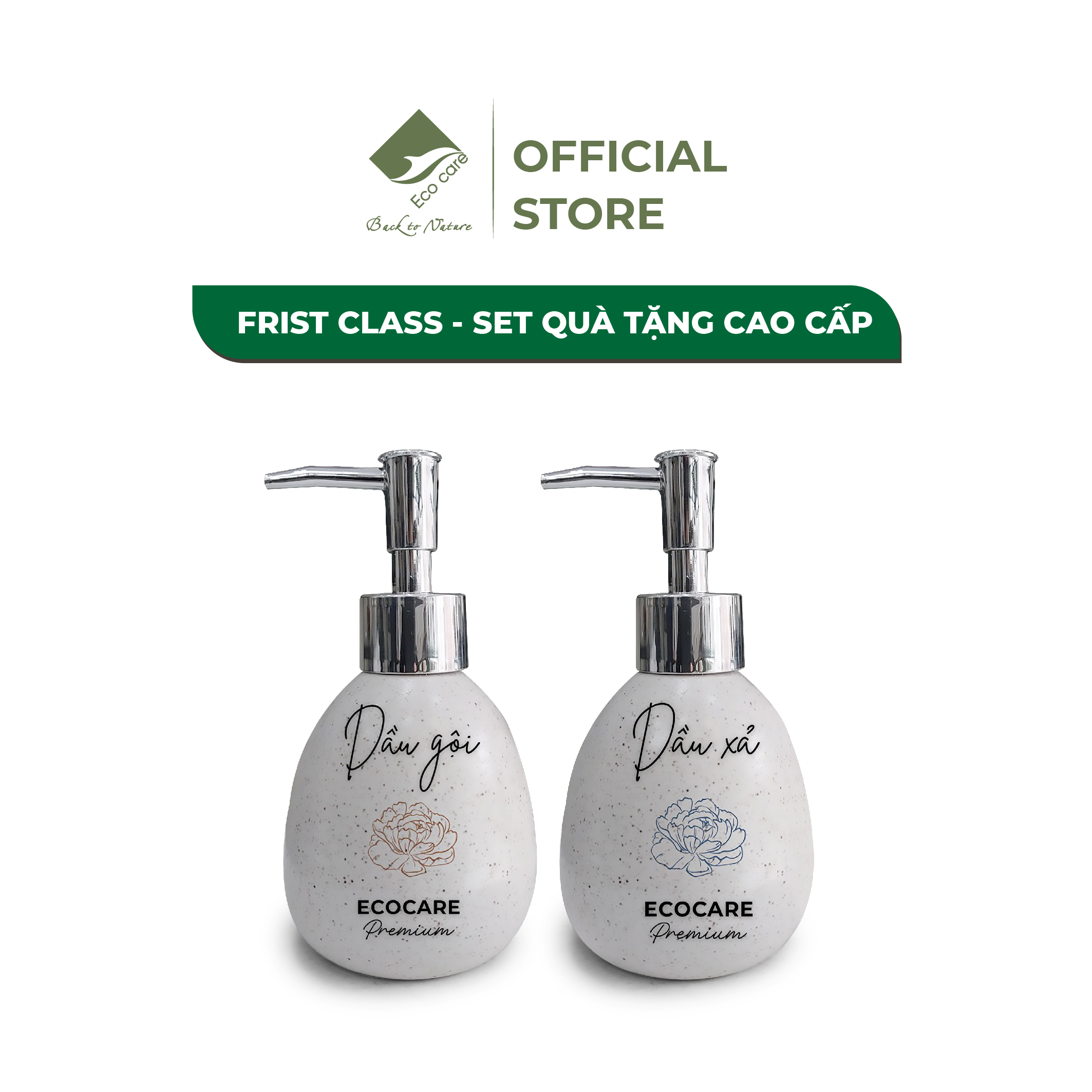 First Class - Bộ quà tặng Ecocare cao cấp, Set quà tặng đối tác, Set quà tặng bạn gái, Set quà tặng vợ Dầu gội Dầu xả Cao Cấp