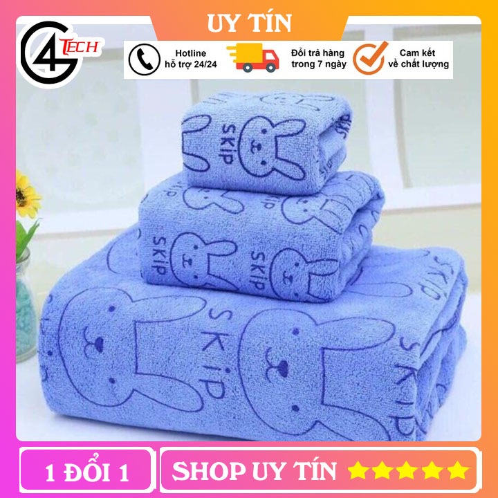 Set 3 khăn tắm thái lan mềm mịn cho gia đình - Bộ 3 khăn tắm Thái Lan