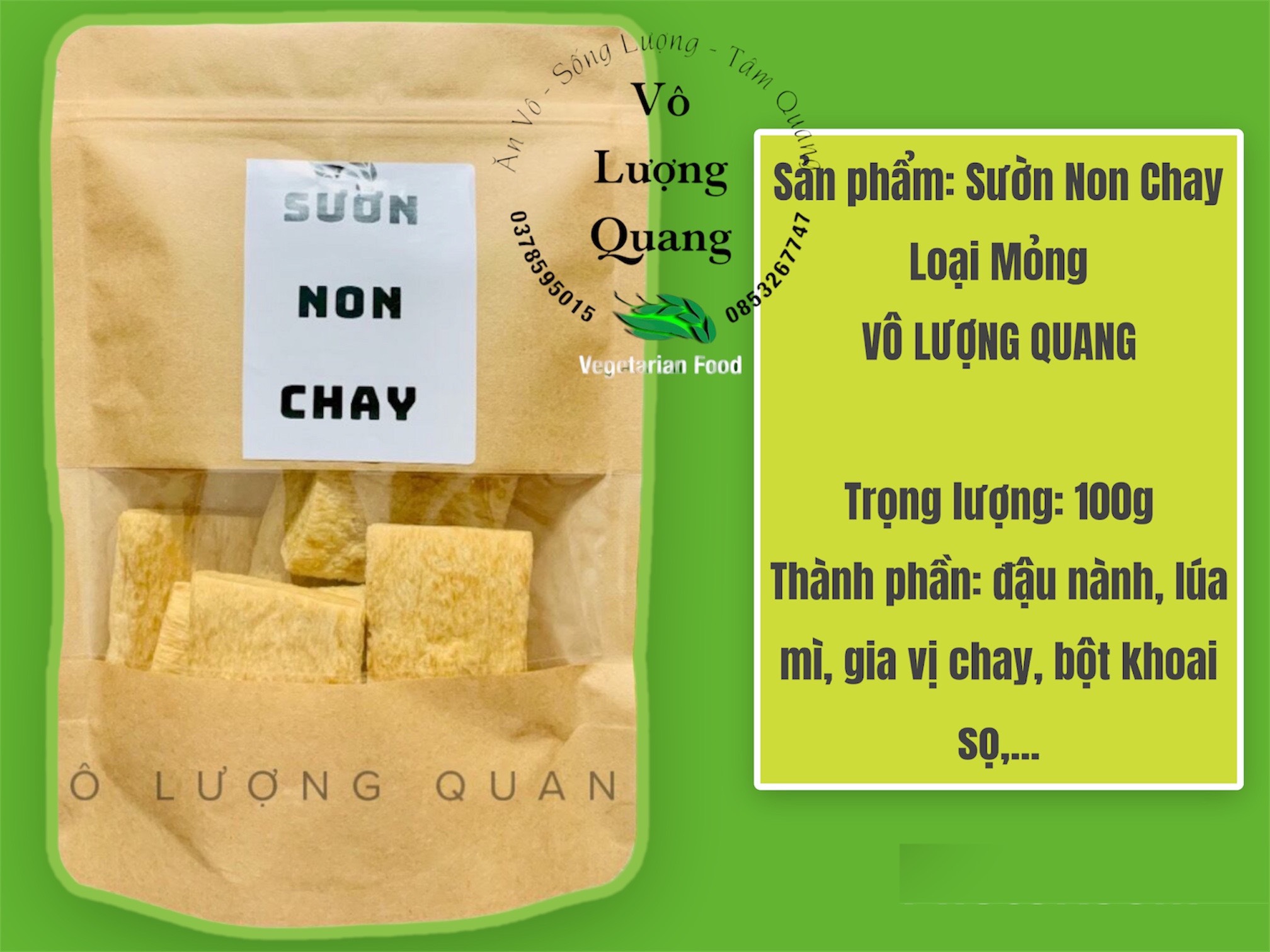 100g sườn non chay cao cấp vô lượng quang