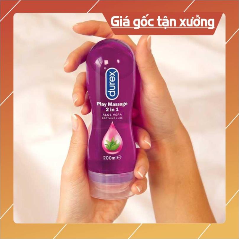 Gel bôi trơn Durex Play Massage 2 in 1,Tinh chất lô hội cao cấp nhập khẩu Thái Lan.