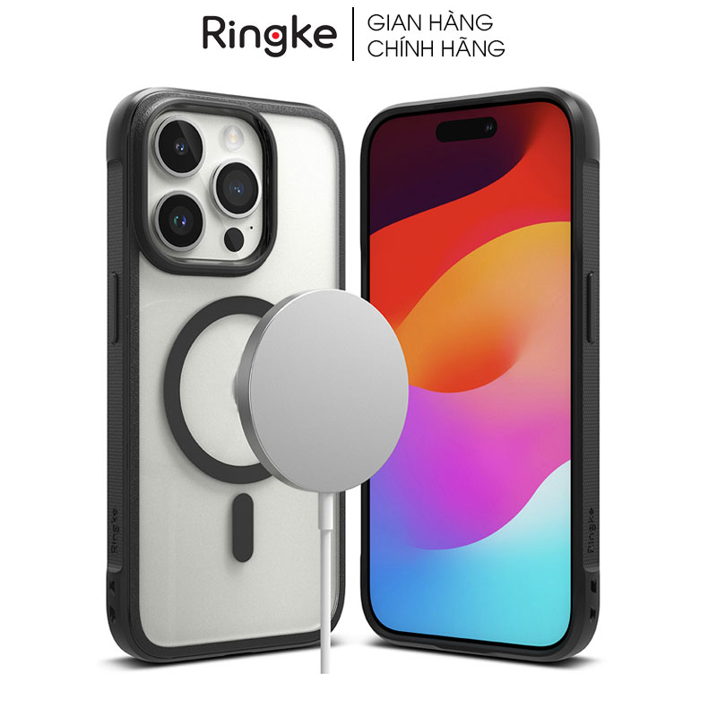 Ốp lưng iphone 15 pro max/15 pro/15 plus/15 ringke fusion bold magnetic