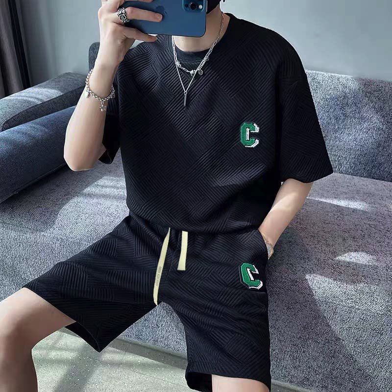 Đồ bộ nam - Bộ thể thao nam Logo chữ C Q543 cao cấp - Chất liệu thun lạnh cao cấp - Phong cách thời trang - 3 màu đen trắng ghi - có bigsize tới 85kg