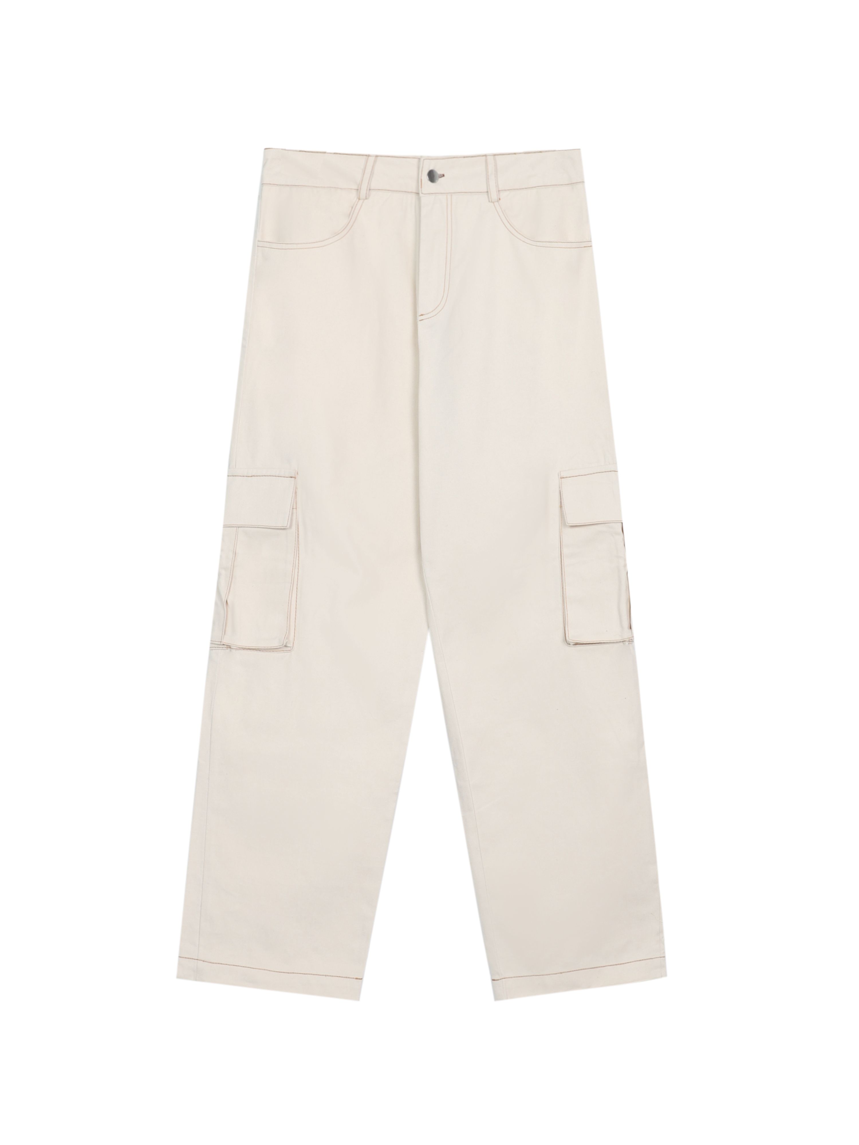 Quần Khaki Túi Hộp Màu Beige - Khaki Cargo Pants