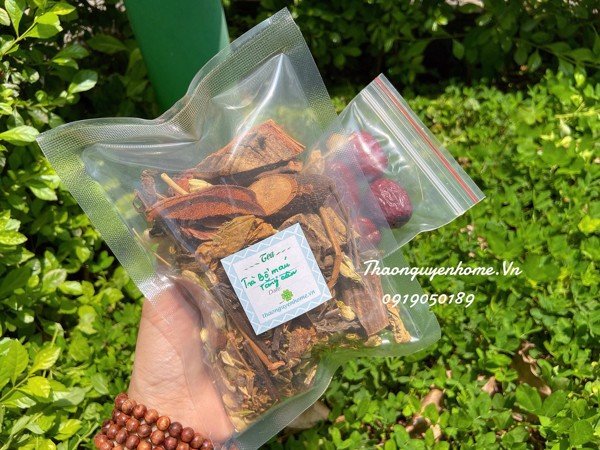 Cỏ máu, trà bổ máu tăng cân đẹp da kèm kỷ tử táo đỏ