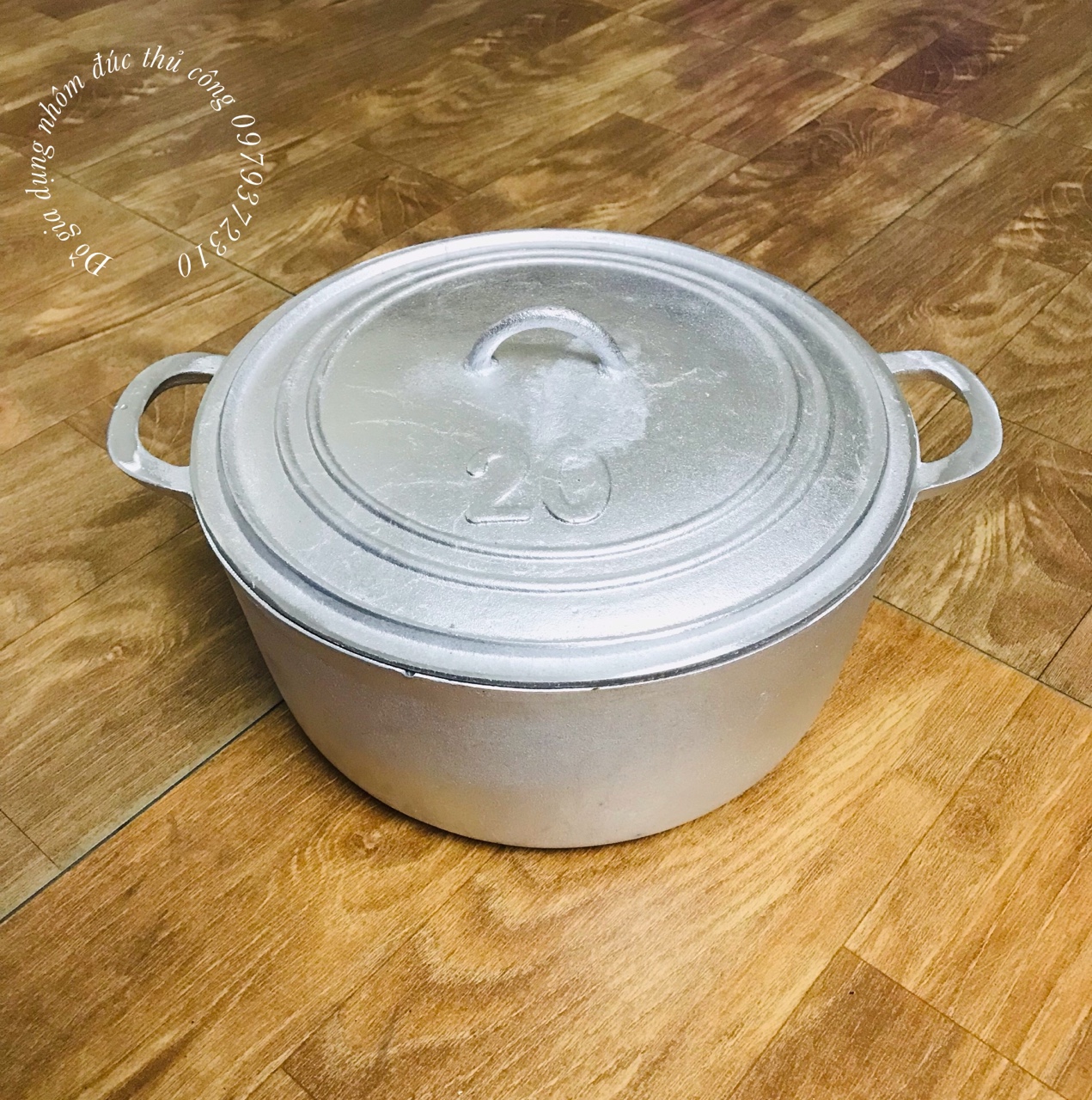 NỒI GANG NẤU CƠM CHÁY ĐÚC THỦ CÔNG LÀNG NGHỀ SỐ 20 ( ĐK 28CM )
