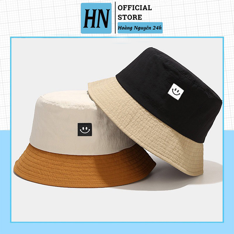 Mũ bucket nón tai bèo phối màu smile 487 nhiều màu thời trang