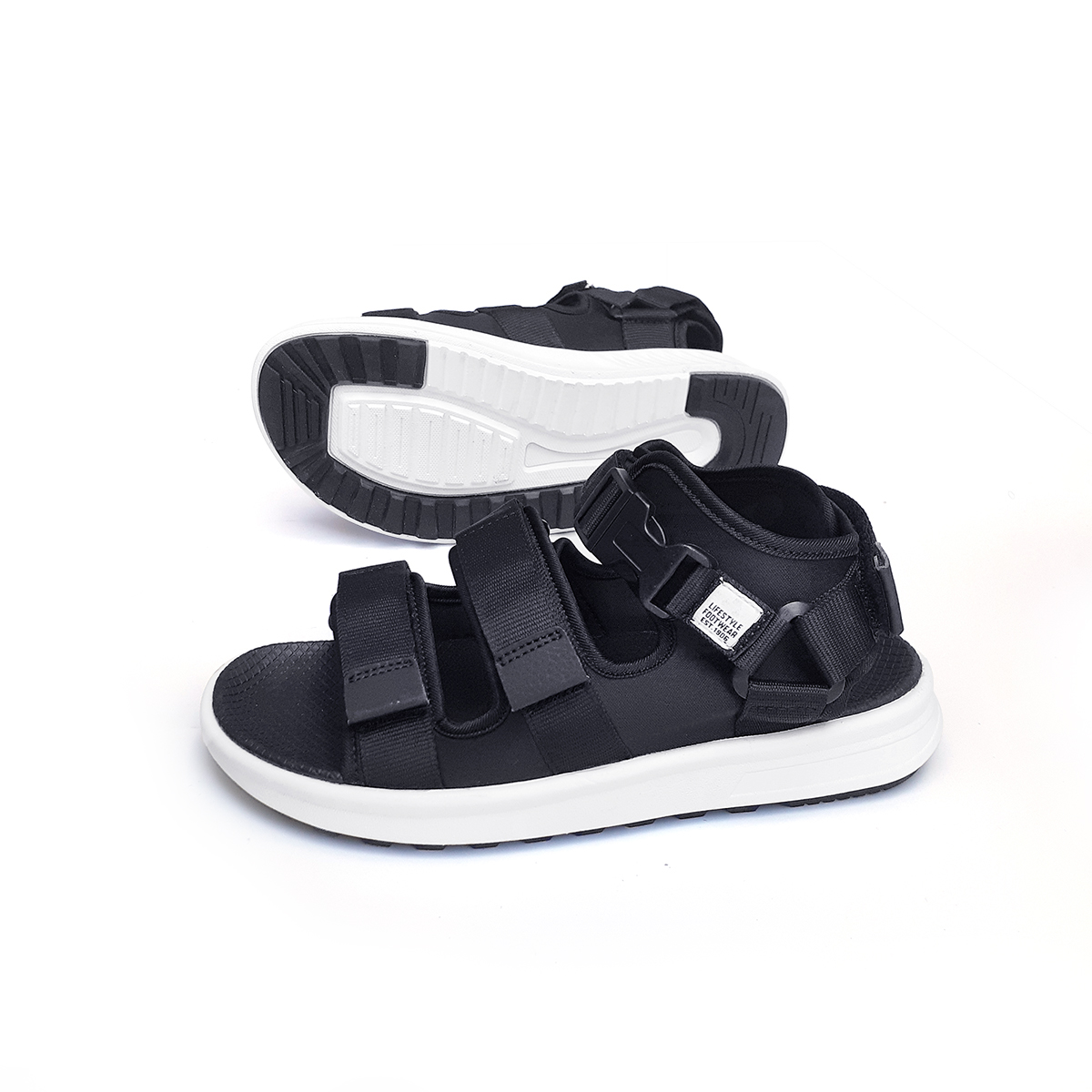 [HCM]Giày sandal nam 3 dây | đế phylon siêu nhẹ và êm chân | màu đen S053