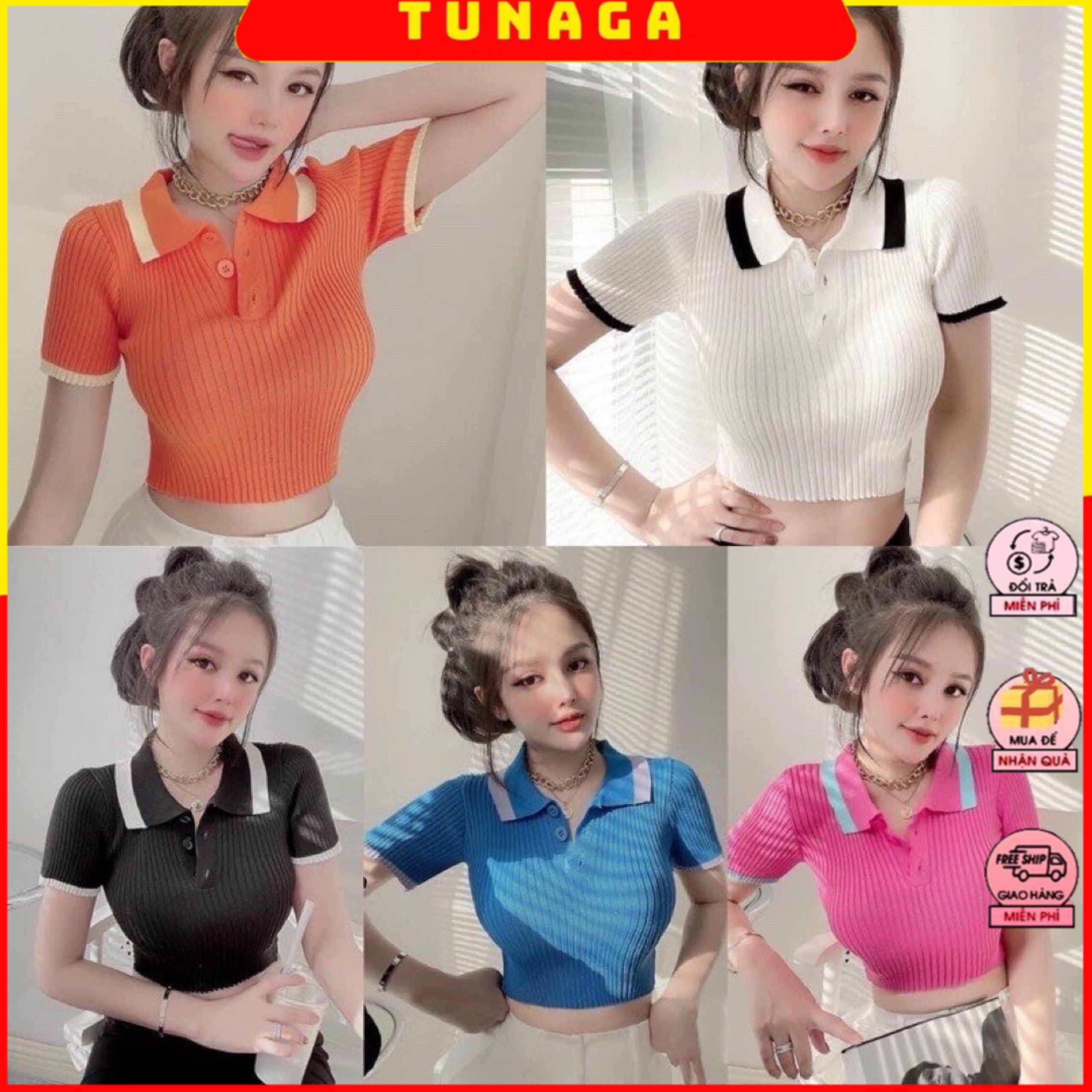 Áo Len Nữ Mỏng Dệt Kim Motoghi DÁNG Croptop_ Cổ Đức Viền Đi Làm Cực Tây