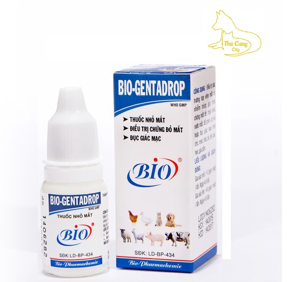 Dung dịch nhỏ mắt chó mèo bio gentadrop lọ 10ml