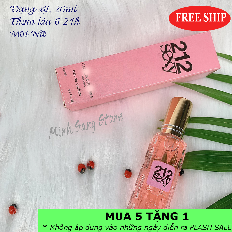 NƯỚC HOA NỮ 212 SEXY CHIẾT PHÁP CAO CẤP 20ML LƯU HƯƠNG 6-8 TIẾNG