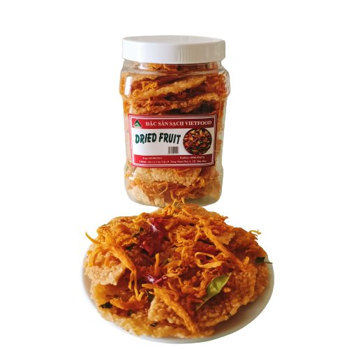 Hộp 450g cơm cháy lắc khô gà lá chanh vietfood siêu ngon