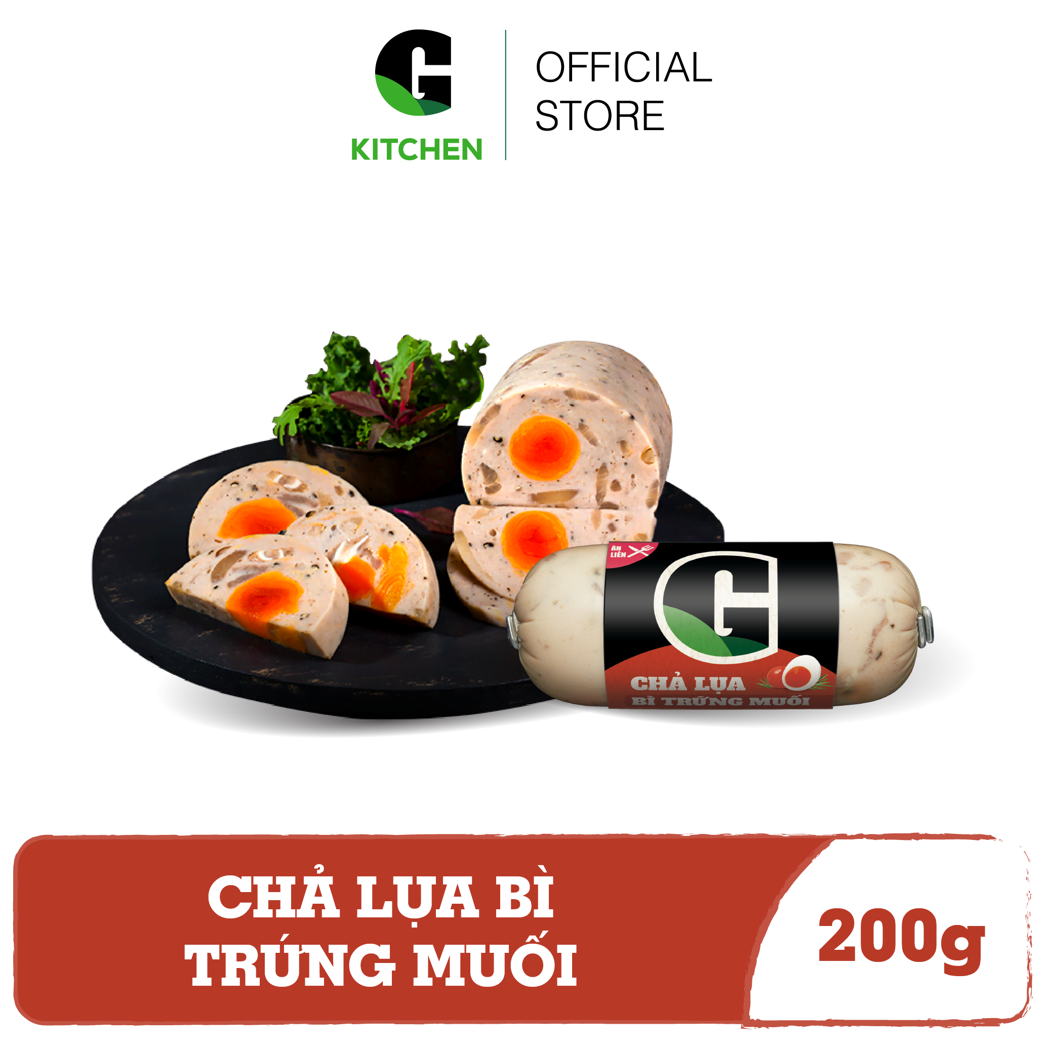 HCM - CHẢ LỤA BÌ TRỨNG MUỐI GKITCHEN 200G