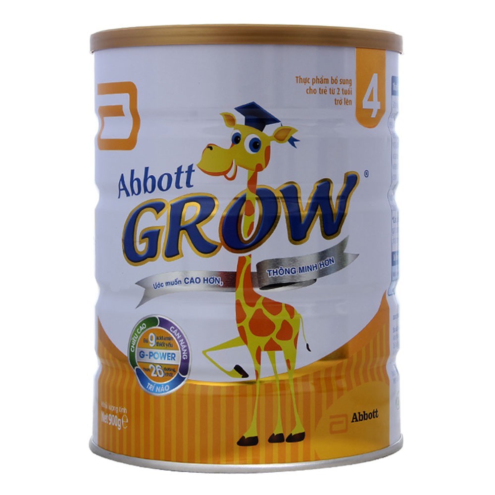 Sữa Bột Abbott Grow 4 - Hộp 900G Cho Bé 2 Tuổi Trở Lên