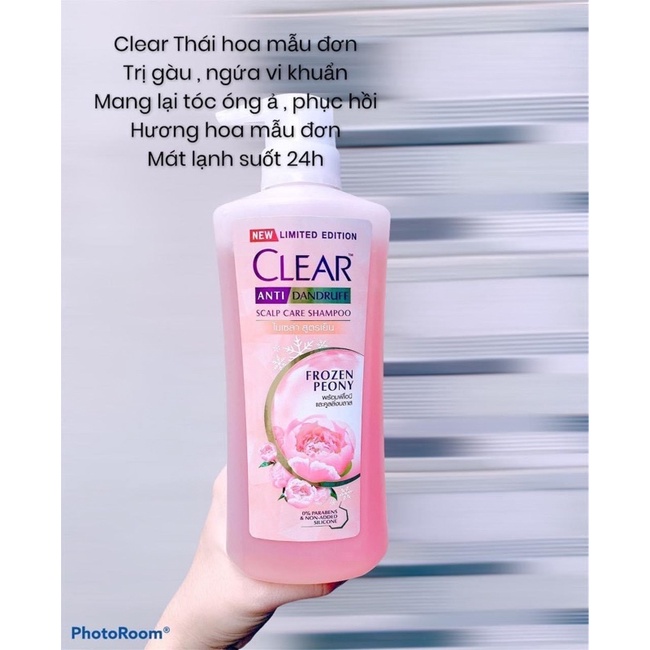 Dầu gội đầu clear hương hoa mẫu đơn frozen peony hàng thái lan