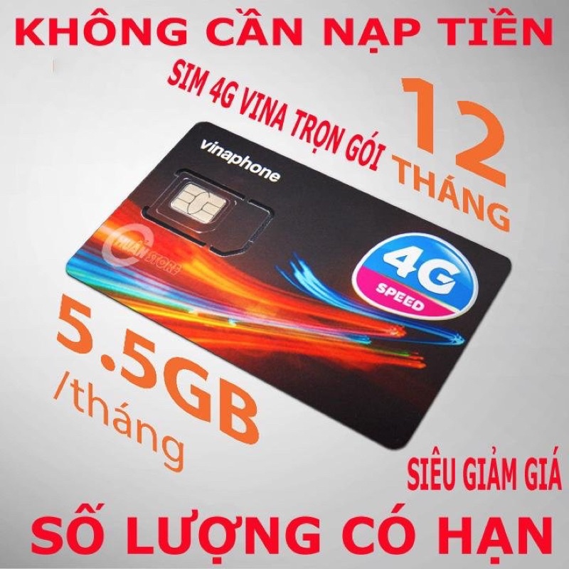 Sim vina d500 có thoại vào mạng 5gb/tháng x12 tháng
