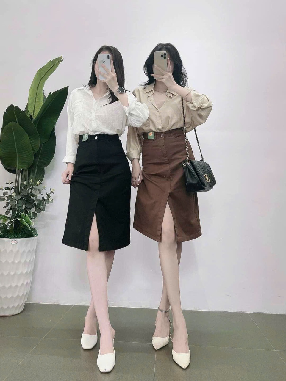  CHÂN VÁY BÚT CHÌ XẺ TRƯỚC CHẤT KAKI MỀM CO GIÃN SIÊU HOT 3 SIZE 42-58KG TÙY CHIỀU CAO 