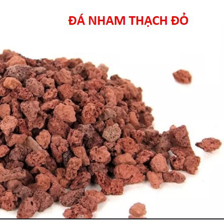 1kg đá nham thạch đỏ trải nền trồng cây, tăng tính thẩm mỹ của chậu