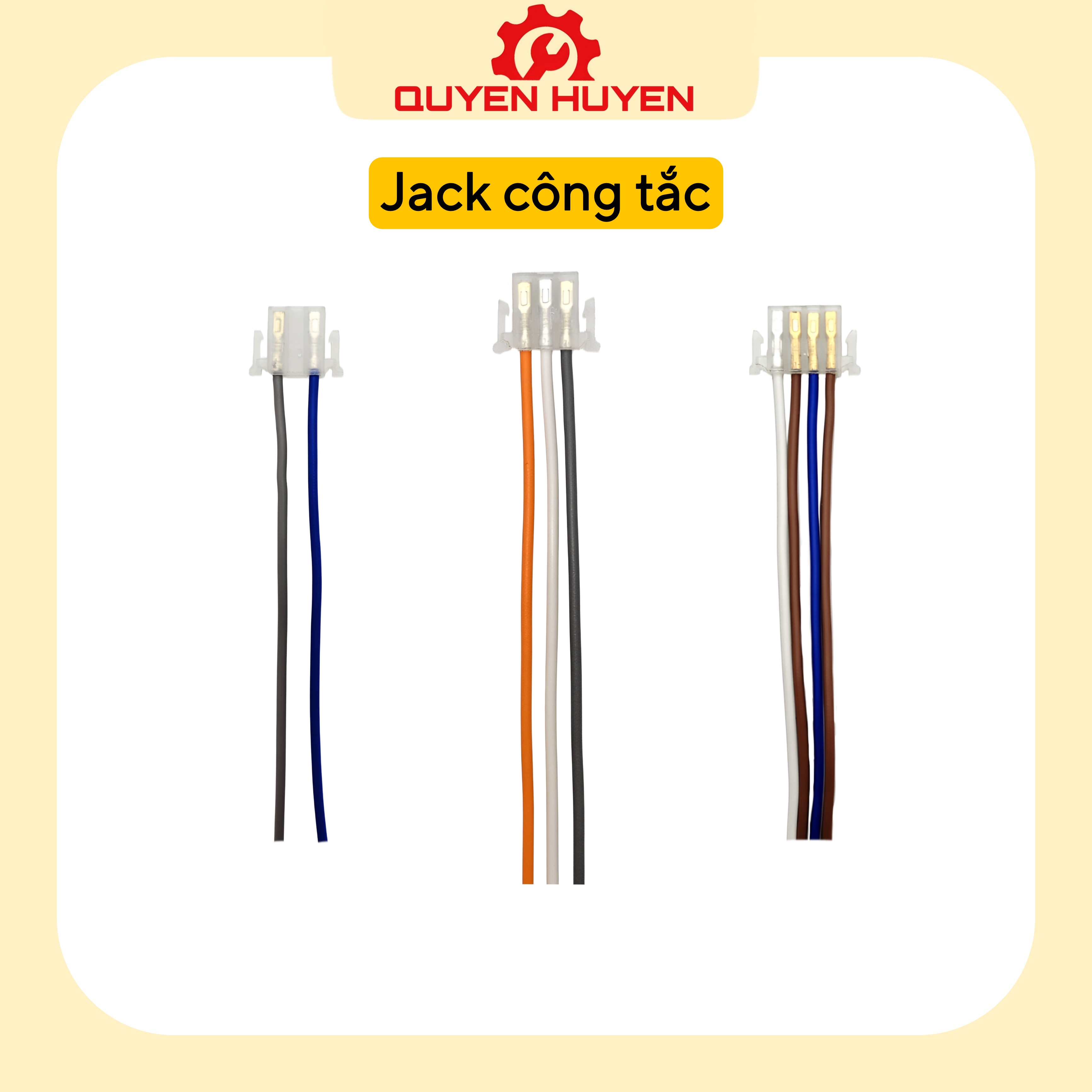 Dây công tắc xe máy - Giắc cắm nút công tắc đèn, khởi động, pha cos, xi nhan - Jack 2, 3, 4 chân