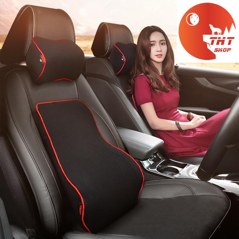Gối Tựa Đầu, Gối Tựa Lưng Cao Su Non Cao Cấp Dùng Cho Xe Ô Tô, Ghế Văn Phòng