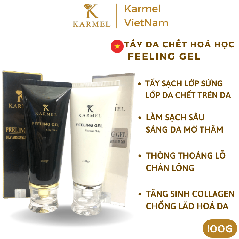 Tẩy tế báo chết, tẩy da chết giúp trắng da dưỡng da làm sạch sâu Giảm bít tắt lỗ chân lông thông thoáng lỗ chân lông, ngừa mụn giúp làn da mịn màng sáng da, mờ thâm cho khô hỗn hợp, da dầu mụn 100g - Peeling Gel Kamel (Karmel)