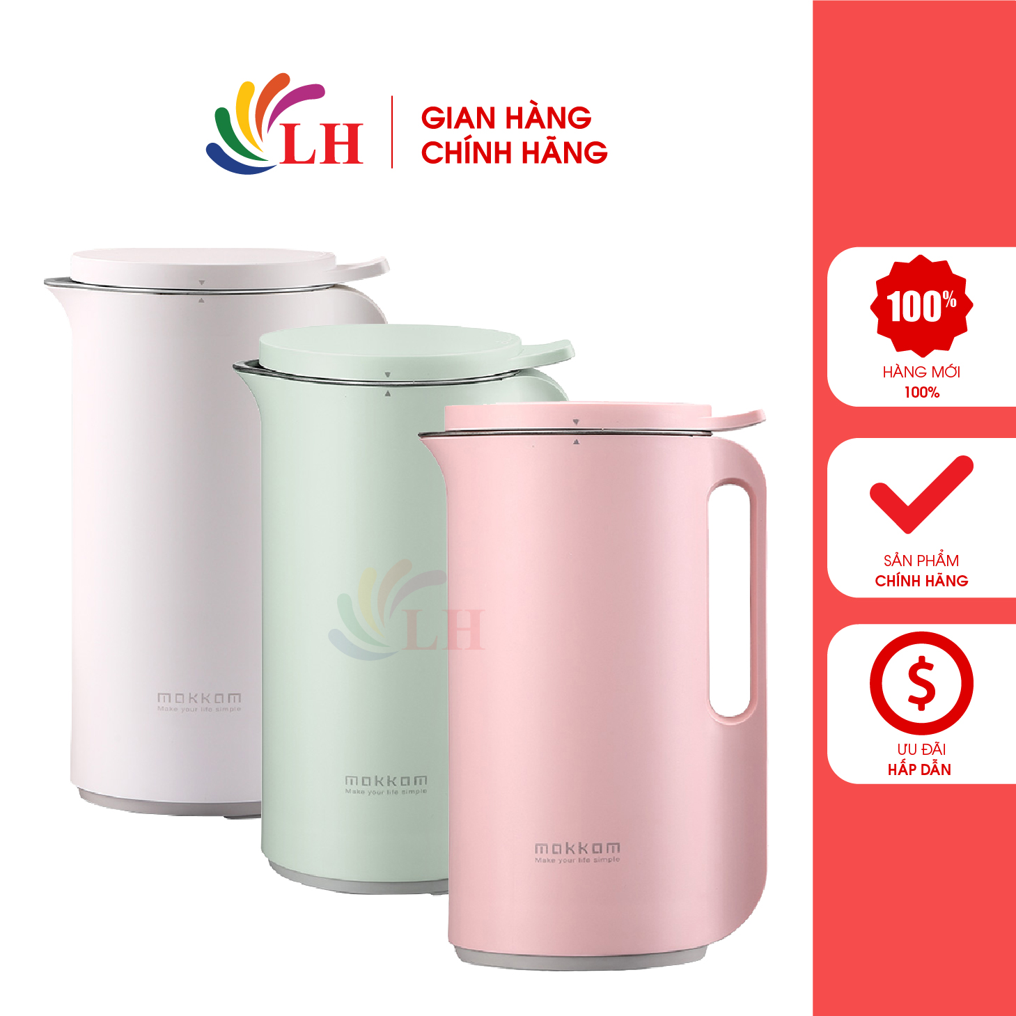 Máy xay nấu đa năng Mokkom MK-240A - Công suất 400W, lưỡi xoay mạnh mẽ, công nghệ đun nóng