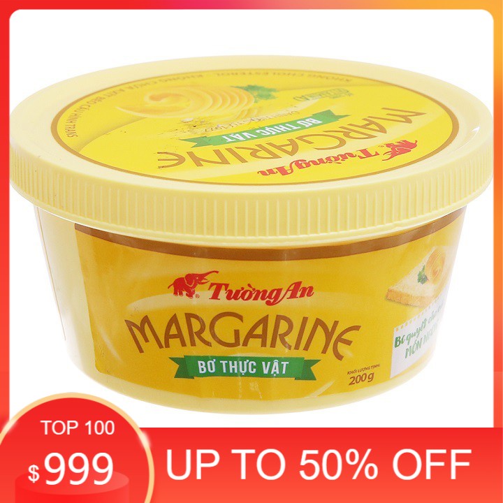 Bơ Thực Vật Tường An Margarine 200g (HỘP LỚN)