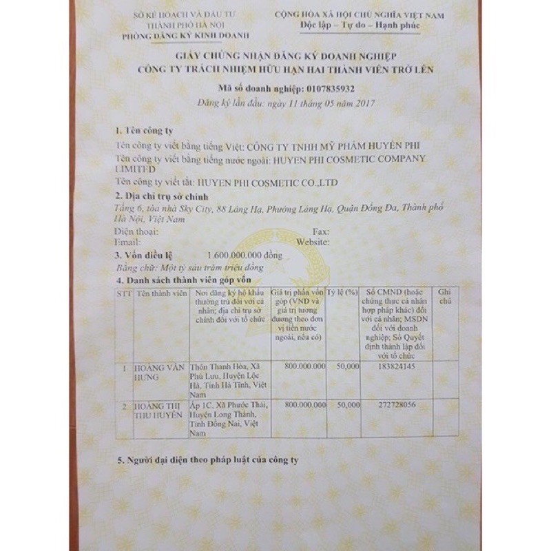 Serum sâm tố nữ Huyền Phi