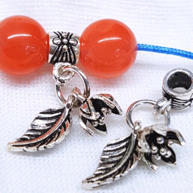 Charm bạc treo lá và hoa - mh280
