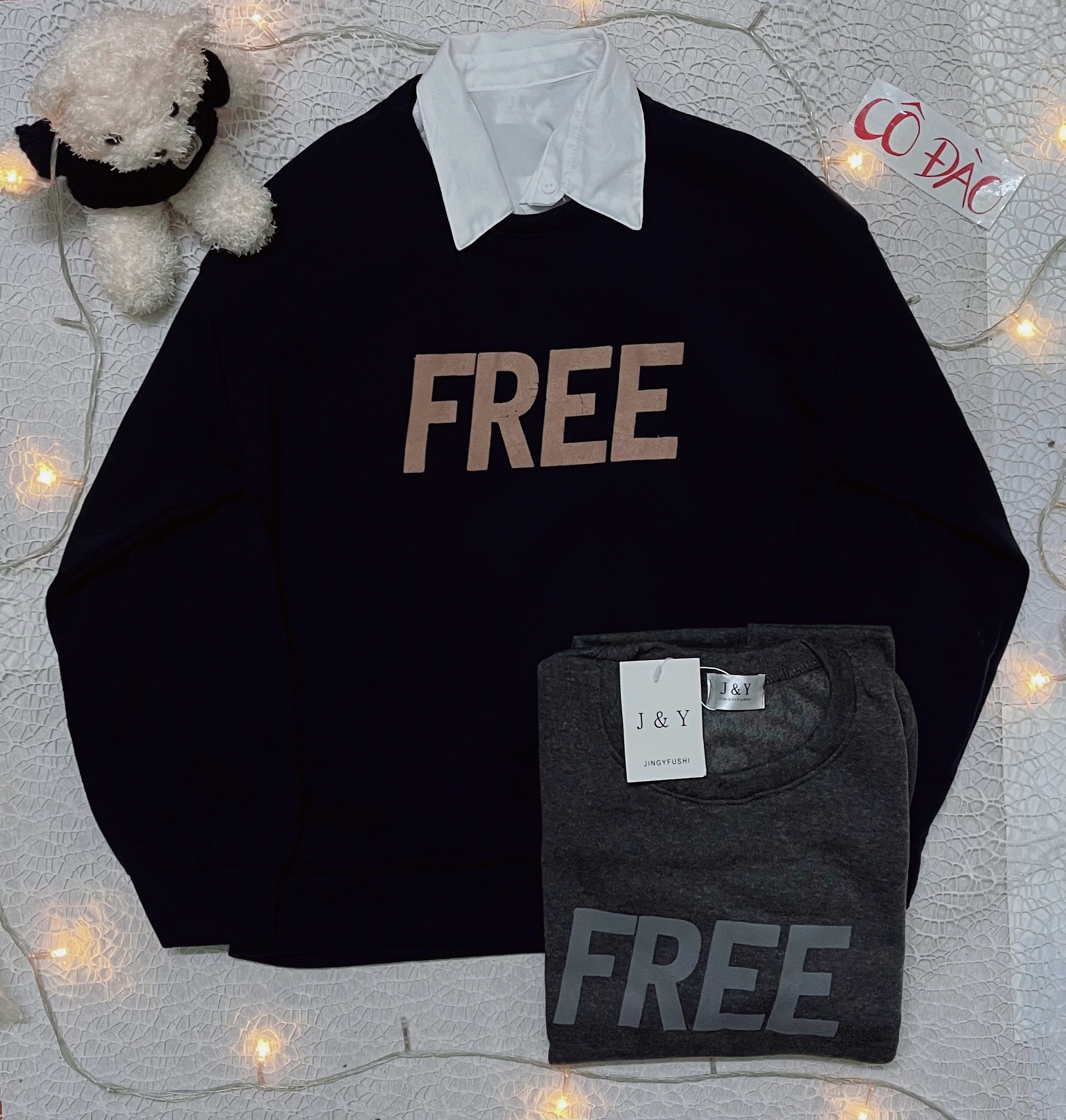 Áo sweater free-freesize dưới 55kg-sale khủng cuối năm-nỉ bông hàn dày dặn