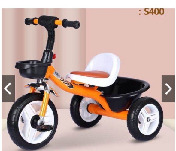 Xe đạp ba bánh yên bọc da cực chất có giỏ để đồ