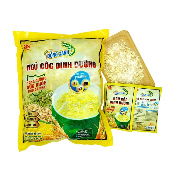 Ngũ cốc dinh dưỡng Đồng xanh, túi 20 gói x 25g thanh đạm, giảm cân