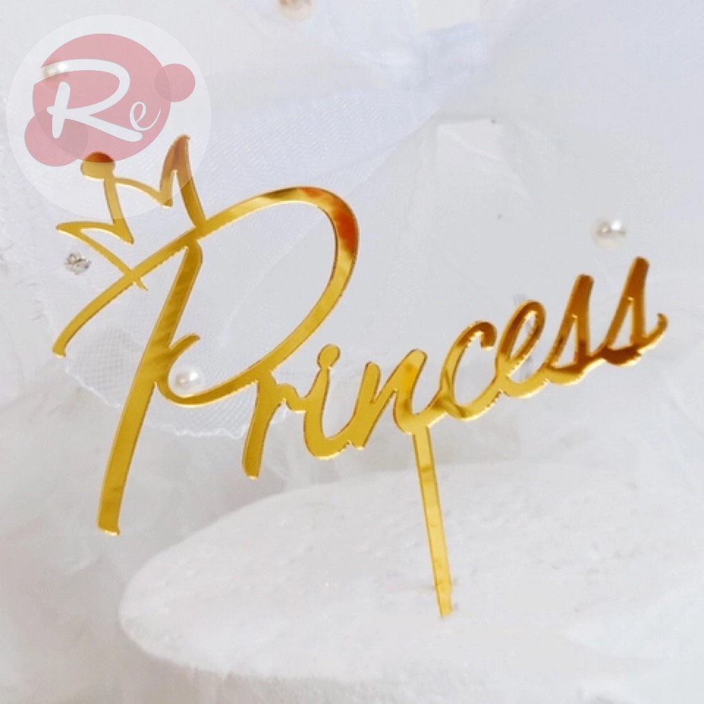 Combo 10 thẻ Topper Meka Princess - Trang trí bánh sinh nhật bánh kem