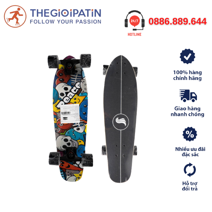 Ván Penny Cruiser Centosy 03, ván trượt thể thao chính hãng, gõ ép 7 lớp siêu bền