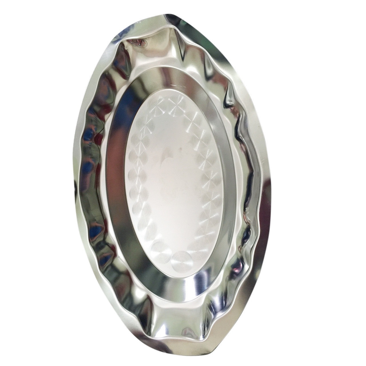 Đĩa hấp cá - Dĩa Hột Xoài Inox Cao Cấp Size 18cm