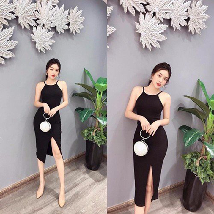 Đầm Hai Dây Cổ Yếm Thời Trang Trẻ Trung Quyến Rũ