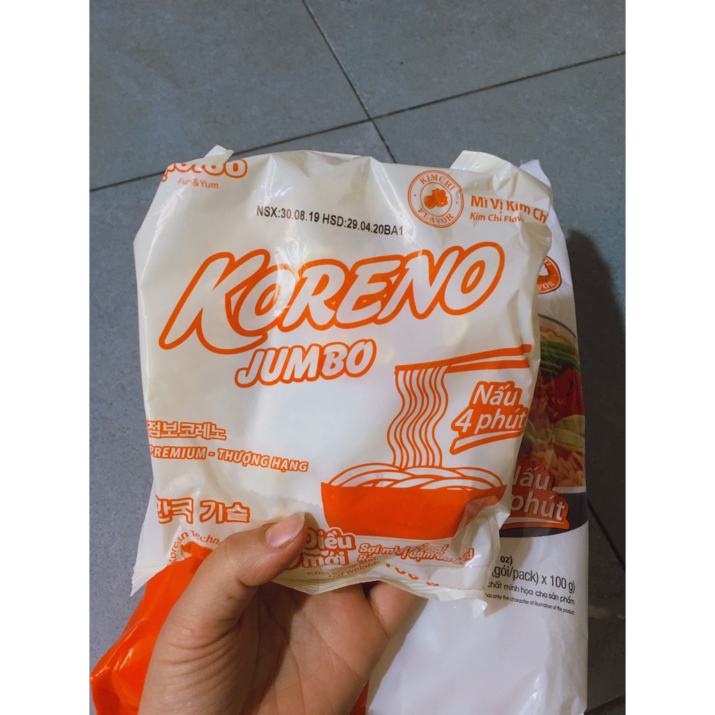 Combo 10 gói mì lẩu jumbo kim chi