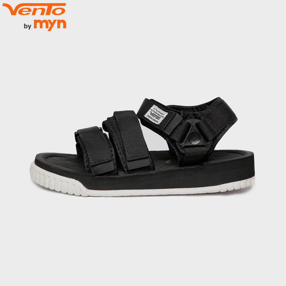 Giày Sandal Vento Nam Nữ MS 9801 - Đen Trắng
