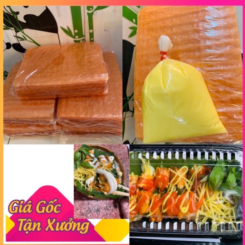 1kg bánh tráng đỏ cam cuốn bơ cực ngon