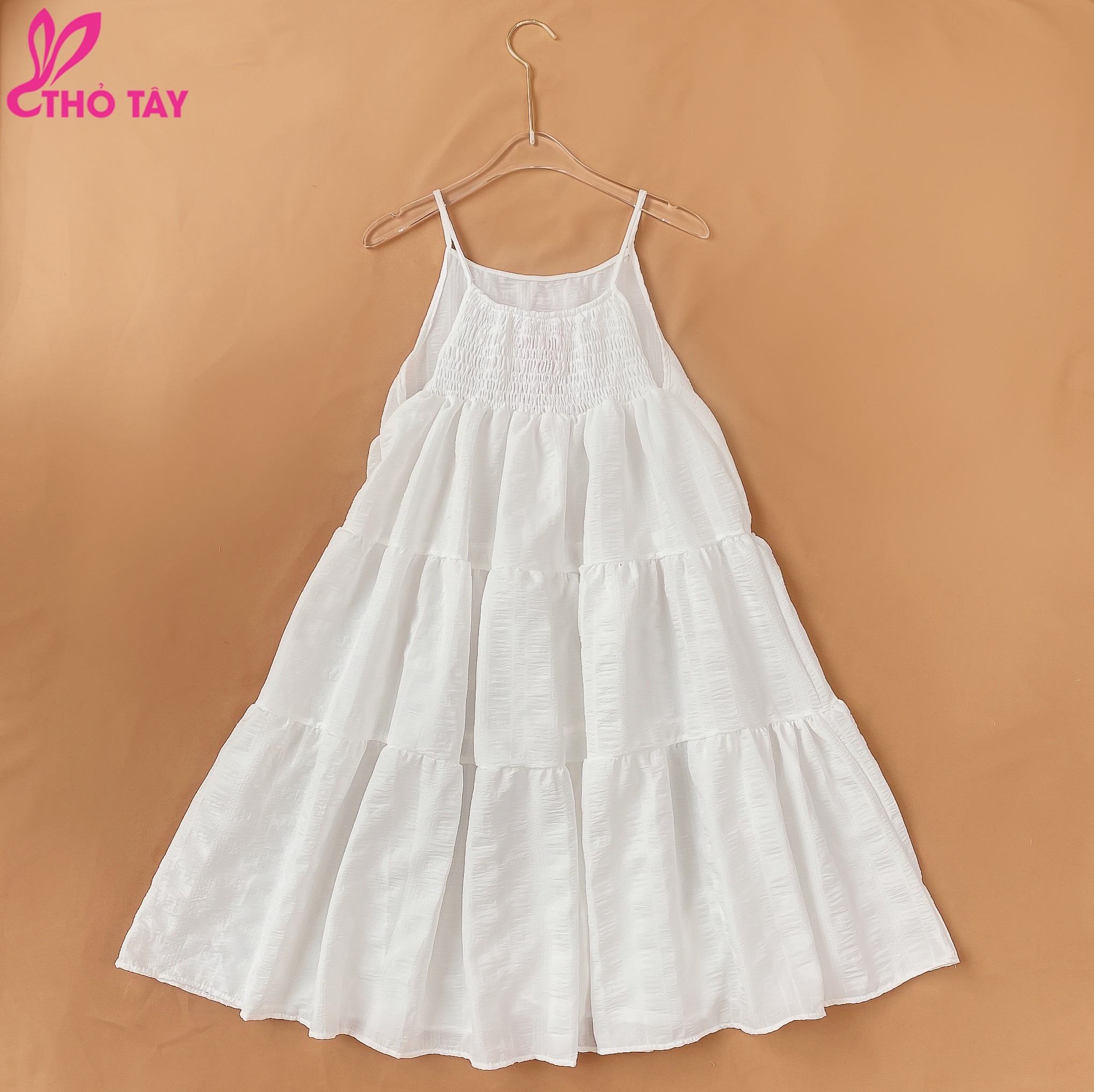 Đầm babydoll xếp tầng chất voan cát - thỏ tây d295b176