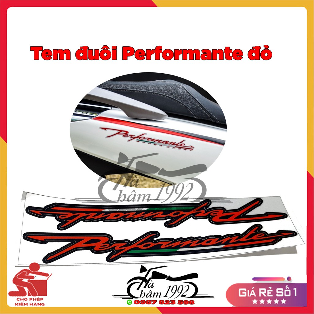 Tem đuôi trd, performante dán mọi loại xe máy , tem dán sườn, dán đuôi xe máy