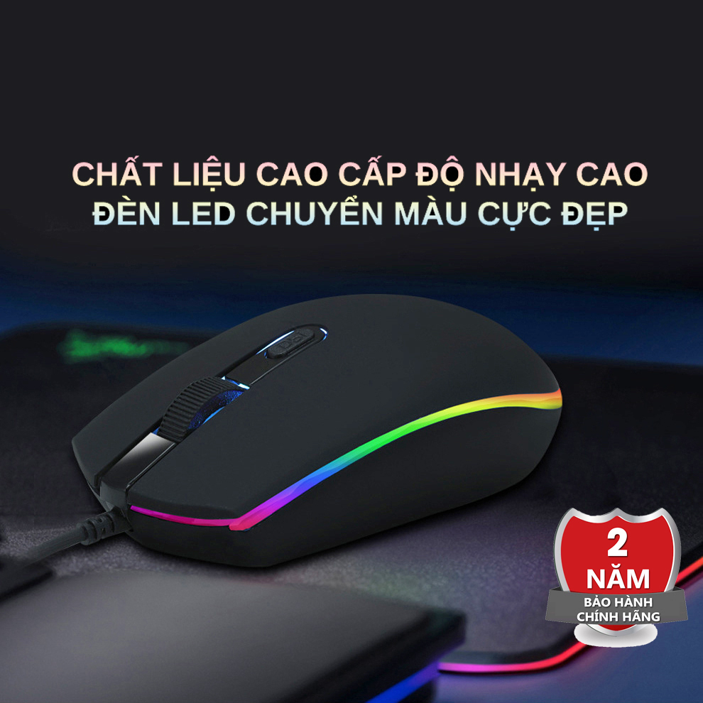 Chuột vi tính chơi game led RGB dùng chơi game văn phòng học tập - vpmax - chuột game, chuột gaming, chuột giá rẻ, chuột máy tính