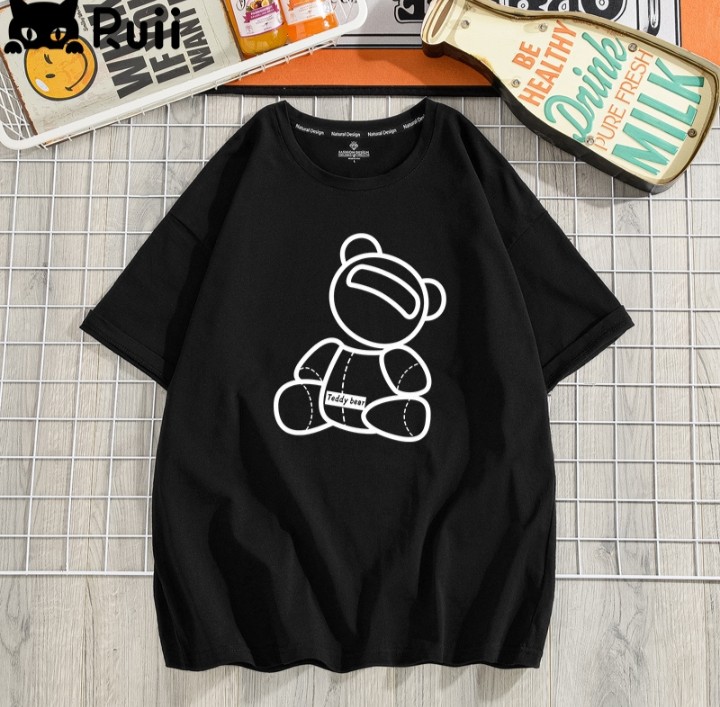 Áo thun gấu rớt đầu , phom rộng , mặc đôi 1 nhóm siêu cute 45