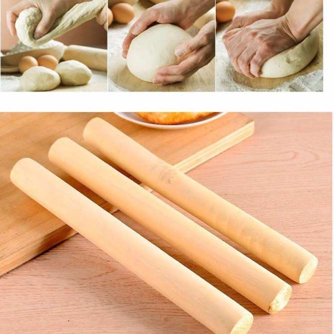 MS06076 Cán gỗ lăn bột 28cm